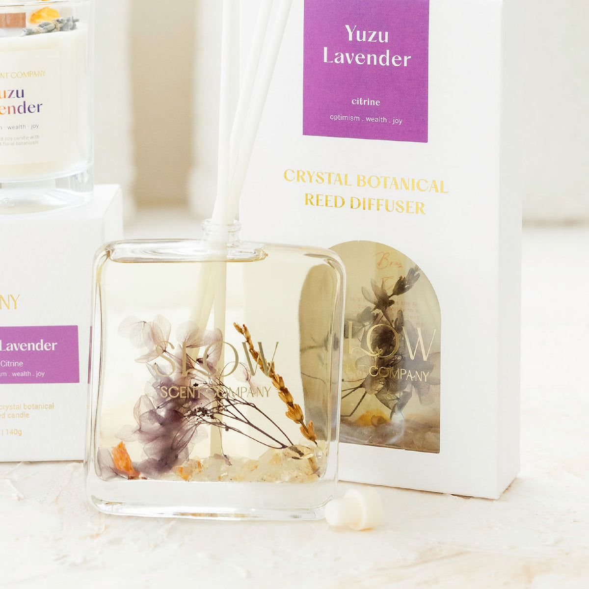 Yuzu Lavender Crystal Reed Diffuser – Slow Scent Company